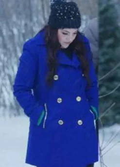THE CHRISTMAS LISTING (JULIA ROGERS) LEXI GIOVAGNOLI BLUE WOOL COAT