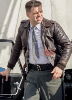 The Devil All the Time Sebastian Stan Leather Jacket