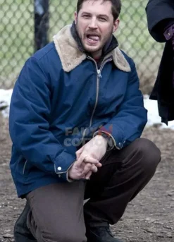 The Drop Bob Saginowski (Tom Hardy) Blue Fur Jacket