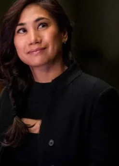 The Equalizer (Liza Lapira) Melody Bayani Black Wool Coat