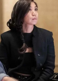 The Equalizer (Liza Lapira) Melody Bayani Black Wool Coat