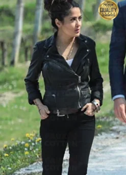 The Hitmans Wifes Bodyguard Salma Hayek Leather Jacket