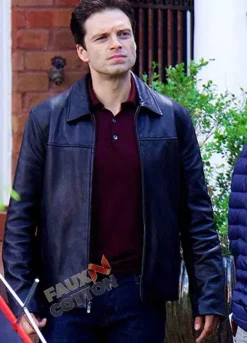 The Last Full Measure (Scott Huffman) Sebastian Stan Black Leather Jacket