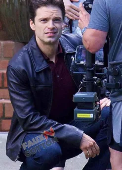 The Last Full Measure (Scott Huffman) Sebastian Stan Black Leather Jacket