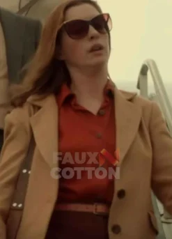 The Last Thing He Wanted Anne Hathaway Brown Coat