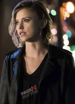 THE ORIGINALS (RILEY VOELKEL) FREYA MIKAELSON BLACK LEATHER JACKET