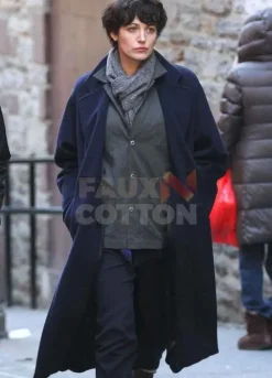 The Rhythm Section Blake Lively  (Stephanie Patrick) Blue Wool Coat