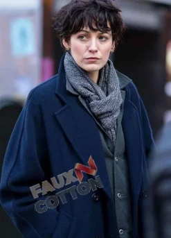 The Rhythm Section Blake Lively  (Stephanie Patrick) Blue Wool Coat