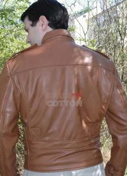 The Rocketeer Brown Motorcycle Leather Jacket