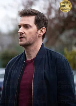 The Stranger Adam Price Blue Bomber Jacket