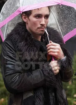 The Umbrella Academy Klaus ( Robert Sheehan ) Shearling Coat