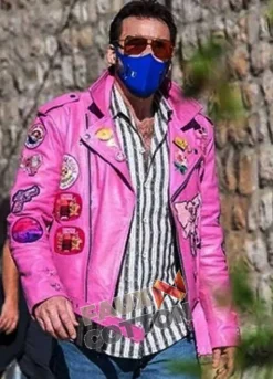 The Unbearable Weight of Massive Talent Nicolas Cage (Nick Cage) Pink Leather Jacket