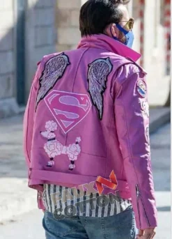 The Unbearable Weight of Massive Talent Nicolas Cage (Nick Cage) Pink Leather Jacket