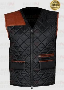 THE WALKING DEAD DAVID MORRISSEY ( GOVERNOR ) QUILTED LEATHER VEST