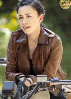 The Walking Dead Season 9 Rosita Espinosa Brown Leather Jacket