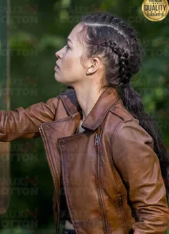 The Walking Dead Season 9 Rosita Espinosa Brown Leather Jacket