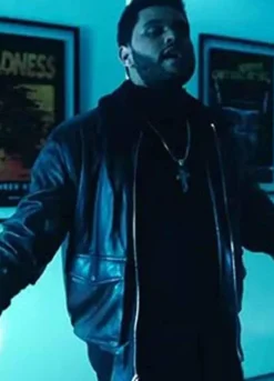THE WEEKND STARBOY (DAFT PUNK) BLACK LEATHER JACKET