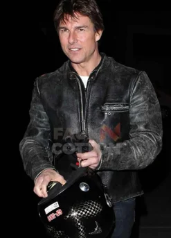 Tom Cruise Distressed Motorcycle Jacket