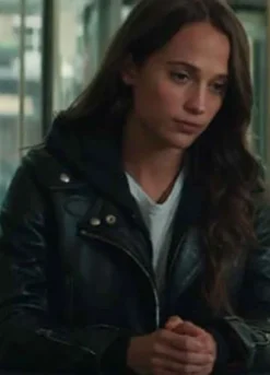 Tomb Raider (Lara Croft) Alicia Vikander Black Leather Jacket