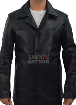 Training Day Denzel Washington (Alonzo Harris) Black Leather Coat