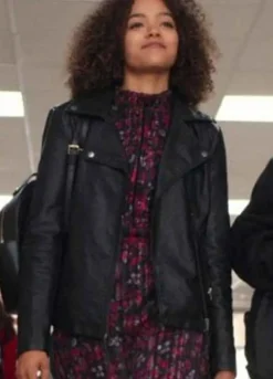 TRINKETS (TABITHA FOSTER) QUINTESSA SWINDELL BLACK LEATHER JACKET