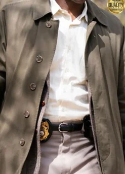 True Detective Wayne Hays Beige Cotton Coat