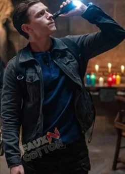 Uncharted Tom Holland (Nathan Drake) Black Cotton Jacket