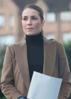 Unlocked Noomi Rapace Brown Coat