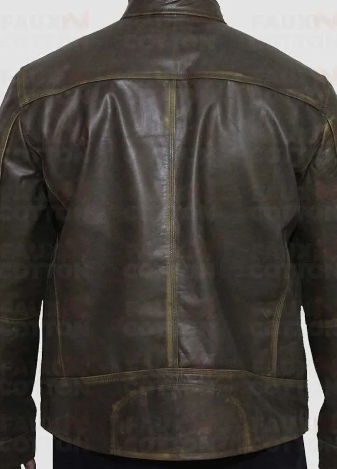 Vintage Cafe Racer Distressed Biker Jacket