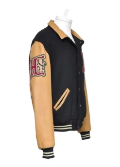 VINTAGE HOWARD UNIVERSITY LETTERMAN BLACK AND BROWN JACKET
