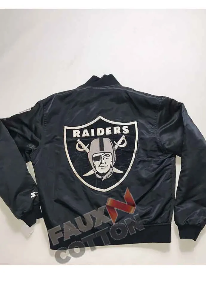 Vintage 1980s Oakland Raiders Starter Satin Jacket