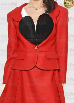 Vivienne Westwood Heart Shape Lapel Collar Red Blazer