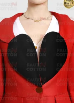 Vivienne Westwood Heart Shape Lapel Collar Red Blazer