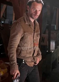 Walking Dead S 3 Rick Grimes Brown Jacket