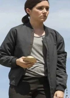 Westworld (Elsie Hughes) Shannon Woodward Black Bomber Cotton Jacket