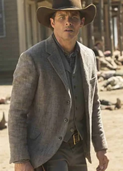Westworld (Teddy Flood)  James Marsden Grey Wool Blazer