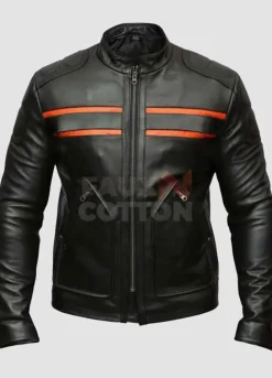 WWE Bill Goldberg Biker Cowhide Leather Jacket