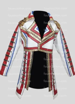WWE Cody Rhodes White Military Leather Multy Coat
