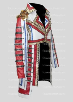 WWE Cody Rhodes White Military Leather Multy Coat