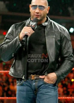 WWE Wrestler Dave Bautista Black Jacket
