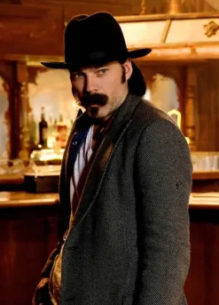 WYNONNA ERAP SE04 (DOC HOLLIDAY) TIM ROZON GREY WOOL COAT