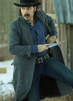 WYNONNA ERAP SE04 (DOC HOLLIDAY) TIM ROZON GREY WOOL COAT