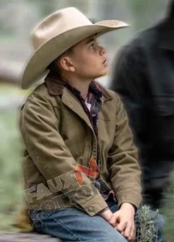 Yellowstone Brecken Merrill (Tate Dutton) Brown Leather Jacket