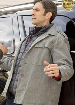 Yellowstone Wes Bentley ( Jamie Dutton ) Grey Cotton Jacket