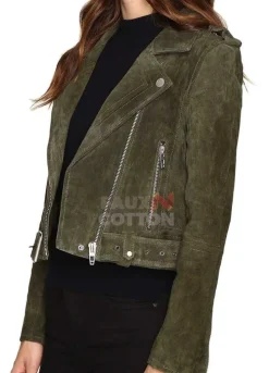 YOU (GUINEVERE BECK) ELIZABETH LAIL SUEDE LEATHER JACKET