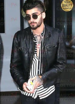 ZAYN MALIK BLACK LEATHER JACKET
