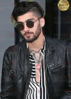 ZAYN MALIK BLACK LEATHER JACKET