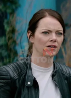 Zombieland Double Tap Emma Stone Black Leather Jacket